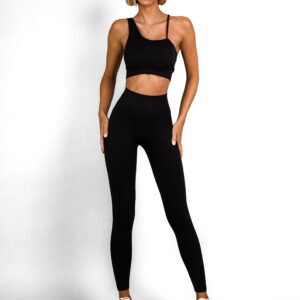 Černý elastický sportovní komplet TENEBA Velikost: M/L