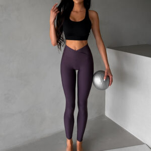 Fialové sportovní fitness legíny TONKA Velikost: L