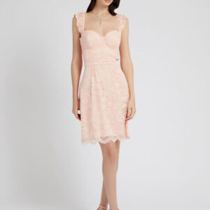 Guess dámské broskvové šaty W2YK70KAQN0 M