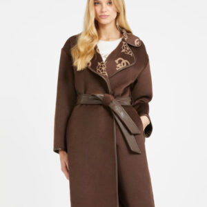 Guess dámský hnědý kabát W3BL18WFQT0 L