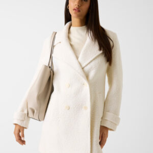 Guess dámský krémový kabát W5BL22W5442-G012 M