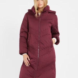 Guess dámský vínový péřový kabát W3BL42WFSV2 L