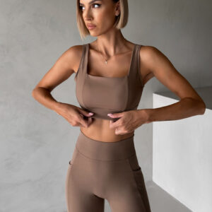 Hnědá sportovní podprsenka SELYRA Velikost: L