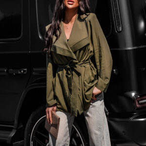 Khaki zavazovací blejzr STEFFONA Velikost: ONESIZE