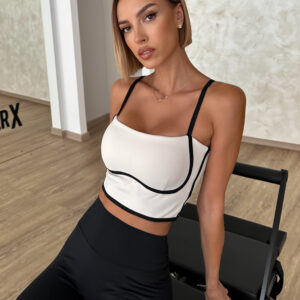 Krémová sportovní podprsenka VOMITA na ramínka Velikost: L