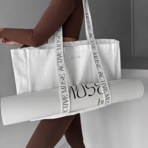 Krémová sportovní textilní jóga pilates taška MOIRA Velikost: ONESIZE