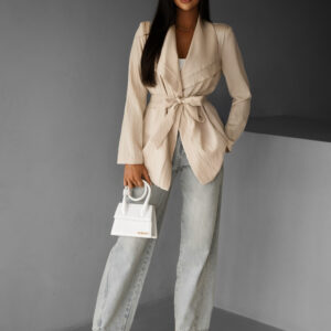 Krémová vázací tunika STEFFONA Velikost: ONESIZE