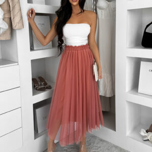 Lososová tylová midi sukně NEXORA Velikost: ONESIZE