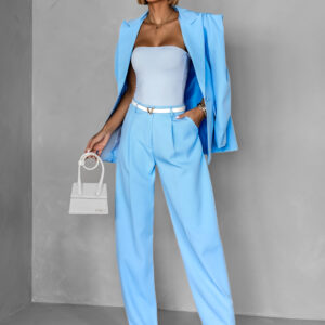 Modré elegantní kalhoty CORLYS Velikost: S