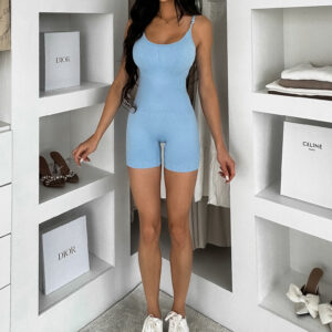 Modrý krátký tvarující overal KRASHA na ramínka Velikost: M/L