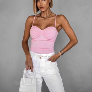 Růžové elegantní body AMIRLAN Velikost: M/L