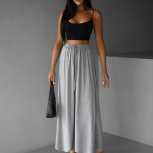 Šedá volná letní sukně AJOONI Velikost: ONESIZE