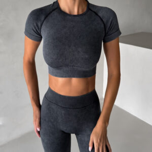 Šedé washed sportovní tričko KIREDO Velikost: L