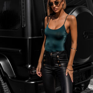 Smaragdové basic body HONRATE na ramínka Velikost: ONESIZE