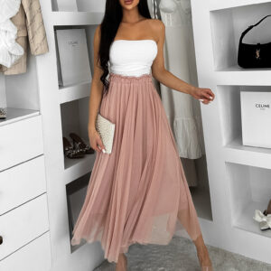 Starorůžová tylová midi sukně NEXORA Velikost: ONESIZE