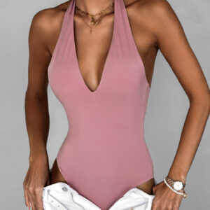 Starorůžové basic body EILEEN  s výstřihem Velikost: ONESIZE