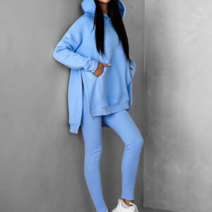 Světle modrá bavlněná teplákovka BELLOVA Velikost: ONESIZE