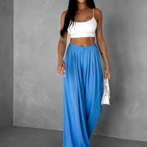 Světle modré široké wide leg kalhoty VATIKA Velikost: ONESIZE