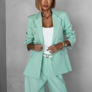 Světle zelené oversize sako BETTYA s knoflíky Velikost: S/M