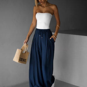 Tmavě modré lehké kalhoty LARYS Velikost: ONESIZE