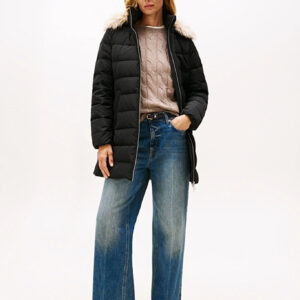 Tommy Hilfiger dámská černá péřová bunda WW0WW47540BDS XXL