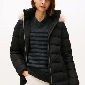 Tommy Hilfiger dámská černá péřová bunda  WW0WW47542BDS XXL