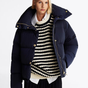 Tommy Hilfiger dámská tmavě modrá péřová bunda WW0WW43158 M-L