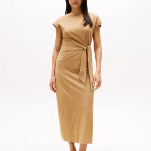 Tommy Hilfiger dámské béžové šaty WW0WW45159 XL