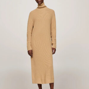 Tommy Hilfiger dámské hnědé svetrové šaty WW0WW43080 L