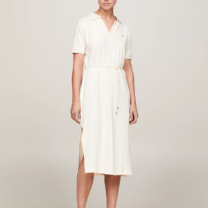 Tommy Hilfiger dámské krémové šaty WW0WW41278 M