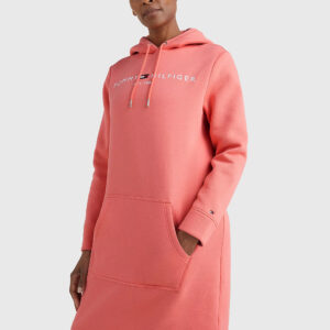 Tommy Hilfiger dámské oranžové mikinové šaty WW0WW30061 XS