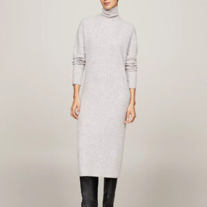 Tommy Hilfiger dámské šedé svetrové šaty WW0WW43080 L