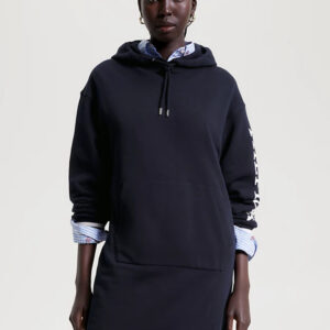 Tommy Hilfiger dámské tmavě modré mikinové šaty WW0WW38844 XS