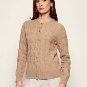 Tommy Hilfiger dámský béžový svetr WW0WW47463ADM L
