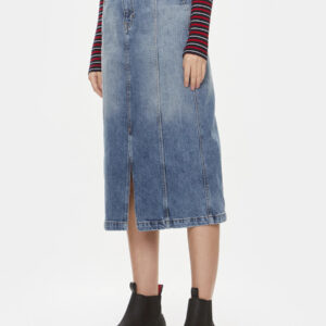 Tommy Jeans dámská modrá džínová sukně DW0DW17218 30/NI