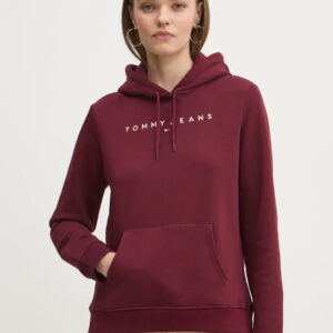 Tommy Jeans dámská vínová mikina DW0DW17324 S