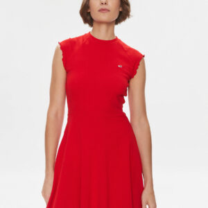 Tommy Jeans dámské červené šaty Babylock DW0DW17928 XL