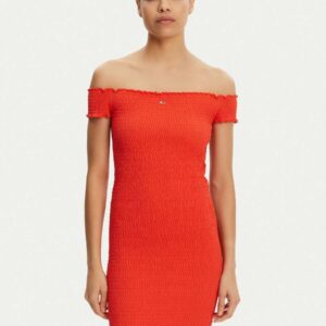 Tommy Jeans dámské oranžové šaty DW0DW20298 L