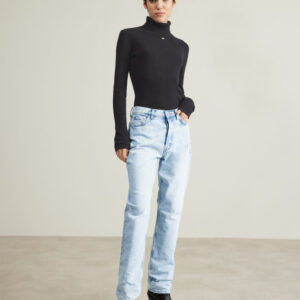 Tommy Jeans dámský černý rolák DW0DW16537 XL