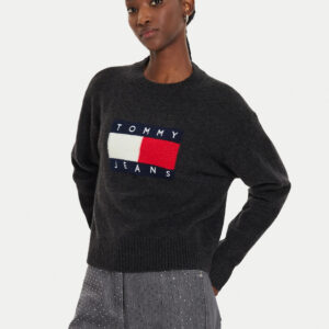 Tommy Jeans dámský černý svetr DW0DW18681 XL