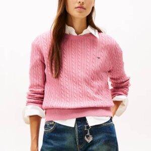 Tommy Jeans dámský růžový svetr DW0DW22165THC XL