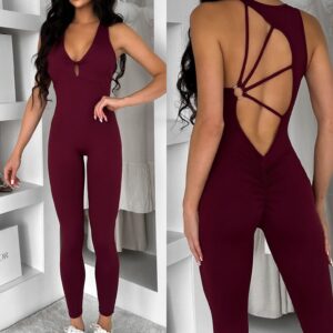 Vínový tvarující dlouhý elastický overal ROSELA Velikost: M/L