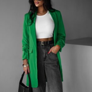 Zelené basic delší sako CASTIEL Velikost: ONESIZE