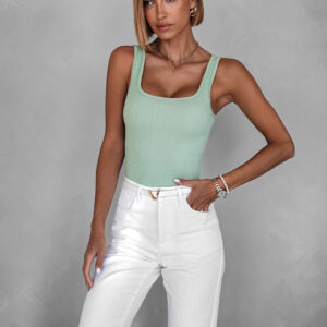 Zelené stahovací žebrované body CEIRA Velikost: S/M