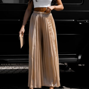 Zlaté plisované cullote kalhoty SYCHER Velikost: ONESIZE