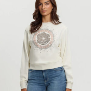 Guess dámská krémová mikina W5RQ05K7EX1 S