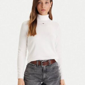Tommy Jeans dámský krémový rolák DW0DW21672YBH XL