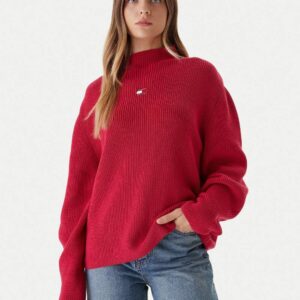 Tommy Jeans dámský růžový svetr DW0DW21676XJP L