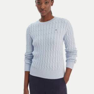 Tommy Hilfiger dámský světle modrý svetr WW0WW47644C1O XS