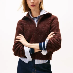 Tommy Jeans dámský hnědý svetr DW0DW21686GS7 L